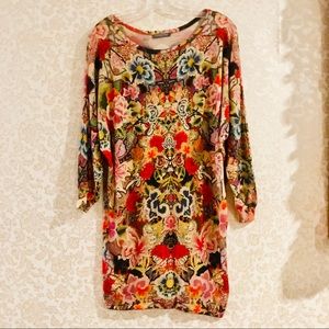 ALEXANDER MCQUEEN STUNNING COLORS & PRINT DRESS M